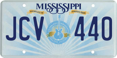 MS license plate JCV440