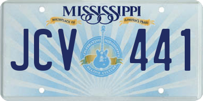 MS license plate JCV441
