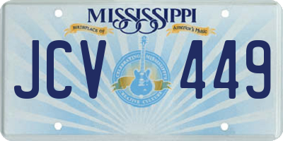 MS license plate JCV449