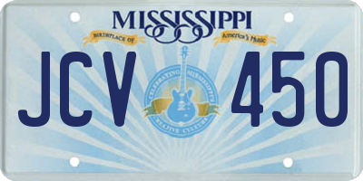 MS license plate JCV450