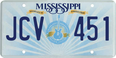 MS license plate JCV451