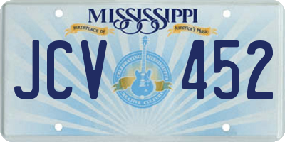 MS license plate JCV452