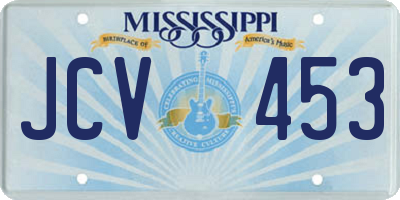 MS license plate JCV453