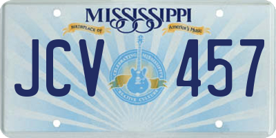 MS license plate JCV457