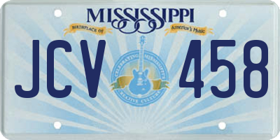 MS license plate JCV458