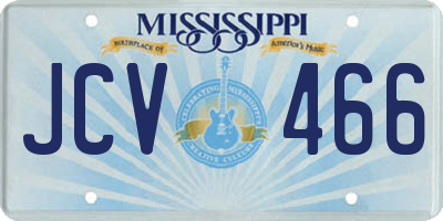 MS license plate JCV466