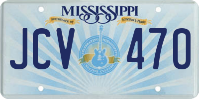 MS license plate JCV470