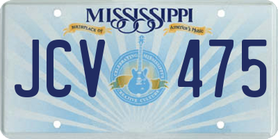 MS license plate JCV475