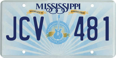 MS license plate JCV481