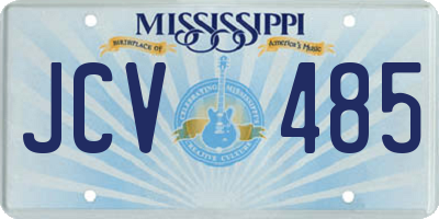 MS license plate JCV485