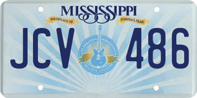 MS license plate JCV486