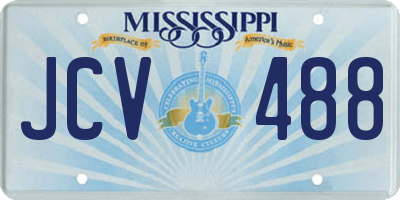 MS license plate JCV488