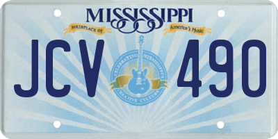 MS license plate JCV490