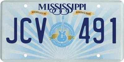 MS license plate JCV491