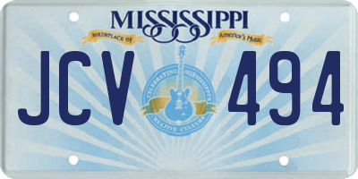 MS license plate JCV494