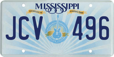 MS license plate JCV496