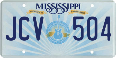 MS license plate JCV504