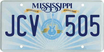 MS license plate JCV505