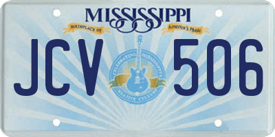 MS license plate JCV506