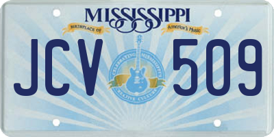 MS license plate JCV509