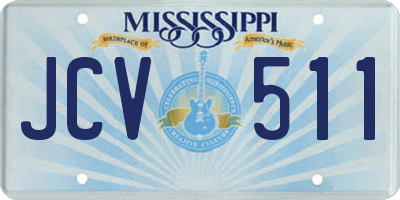 MS license plate JCV511