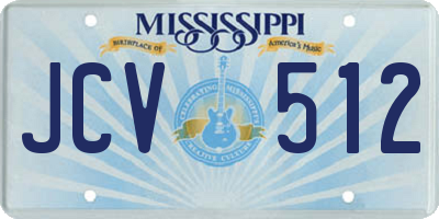 MS license plate JCV512