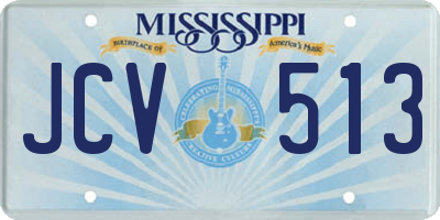 MS license plate JCV513