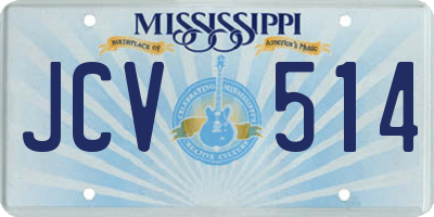 MS license plate JCV514