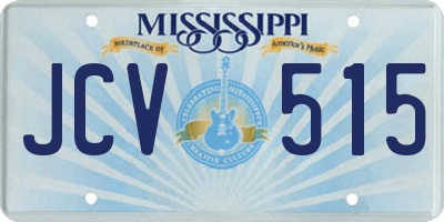MS license plate JCV515