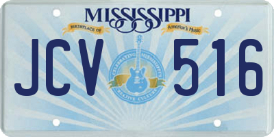MS license plate JCV516