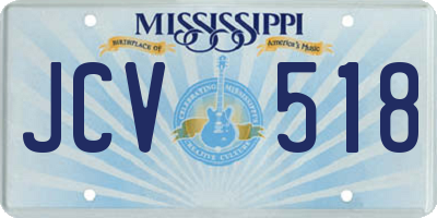MS license plate JCV518