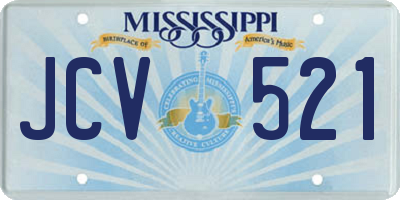 MS license plate JCV521