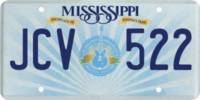 MS license plate JCV522