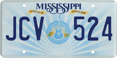 MS license plate JCV524