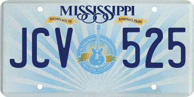 MS license plate JCV525
