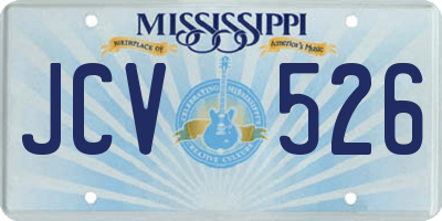 MS license plate JCV526