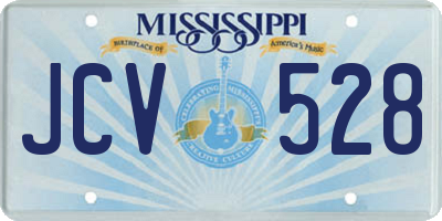 MS license plate JCV528
