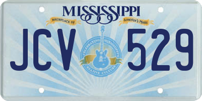 MS license plate JCV529
