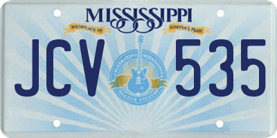 MS license plate JCV535