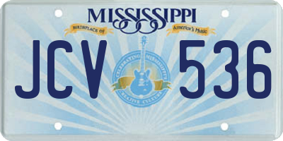 MS license plate JCV536