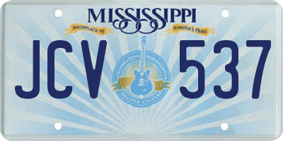 MS license plate JCV537