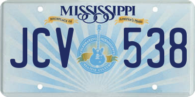 MS license plate JCV538