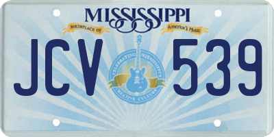 MS license plate JCV539