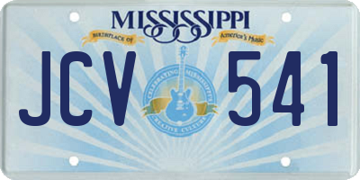 MS license plate JCV541