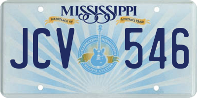 MS license plate JCV546
