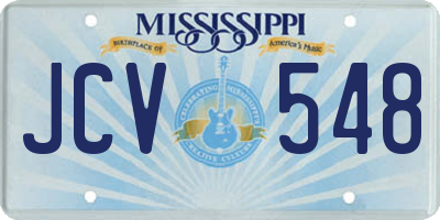 MS license plate JCV548