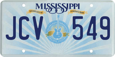MS license plate JCV549