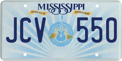 MS license plate JCV550
