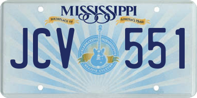 MS license plate JCV551