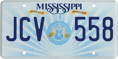 MS license plate JCV558